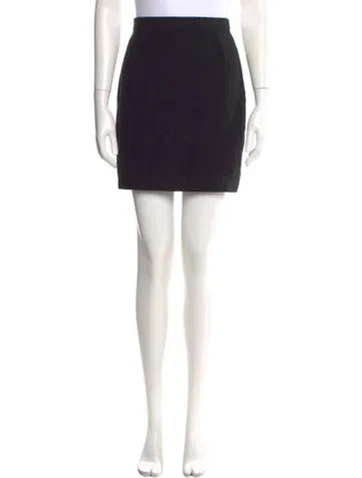 Pre-owned Escada Wool Mini Skirt In Black