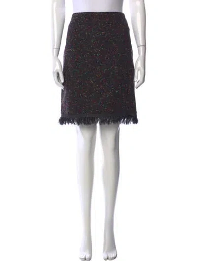 Pre-owned Escada Wool Mini Skirt In Black