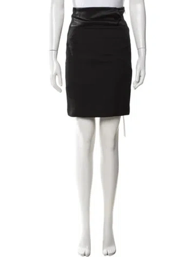 Pre-owned Escada Wool Mini Skirt In Black