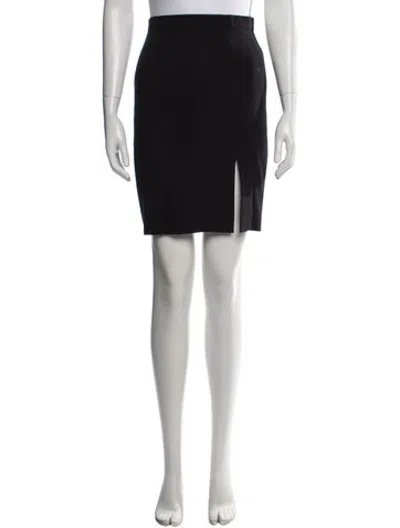 Pre-owned Escada Wool Mini Skirt In Black