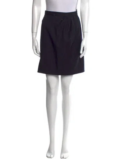 Pre-owned Escada Wool Mini Skirt In Blue