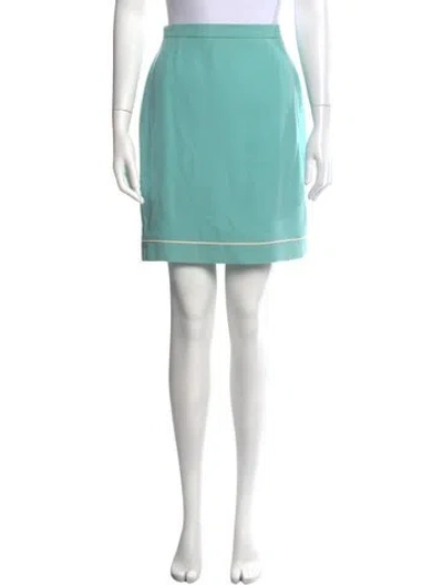 Pre-owned Escada Wool Mini Skirt In Blue