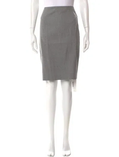 Pre-owned Escada Wool Mini Skirt In Gray