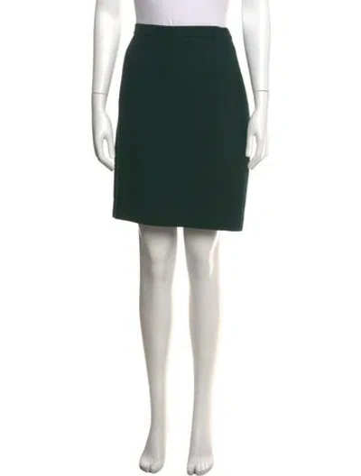 Pre-owned Escada Wool Mini Skirt In Green