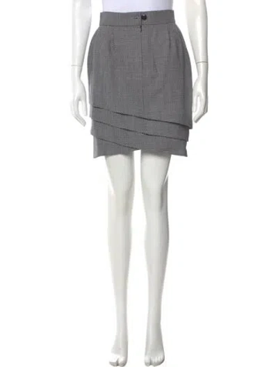 Pre-owned Escada Wool Mini Skirt In Grey
