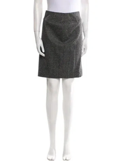 Pre-owned Escada Wool Mini Skirt In White
