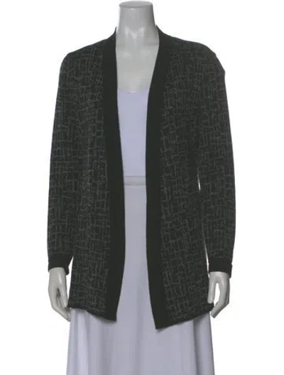 Pre-owned Escada Wool Open Front Sweater In Multi