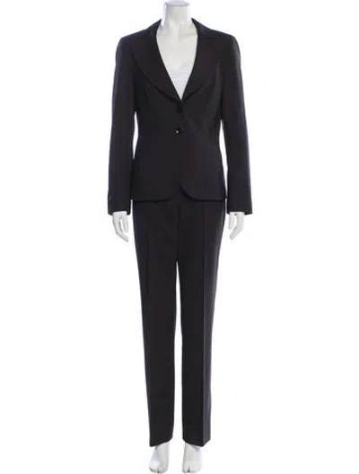 Pre-owned Escada Wool Pant Set In Brown