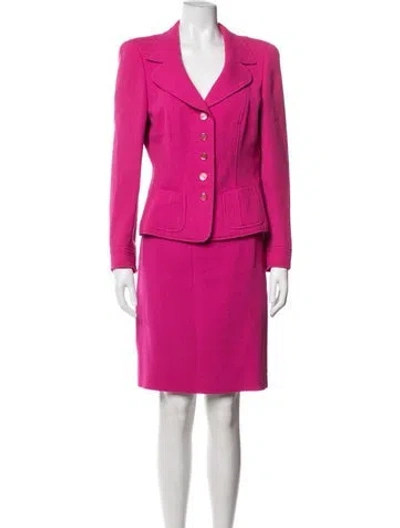 Pre-owned Escada Wool Pant Set In Pink