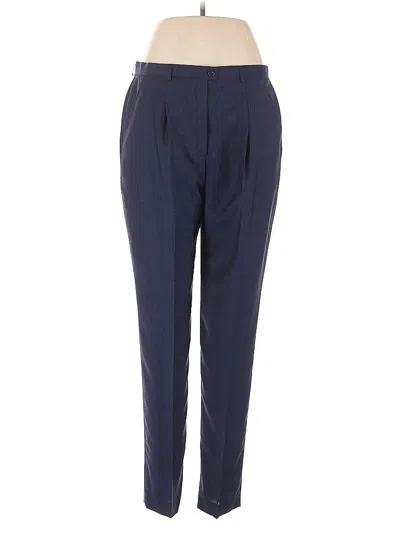 Pre-owned Escada Wool Pants In Blue