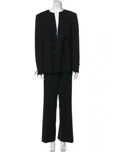 Pre-owned Escada Wool Pantsuit In Black