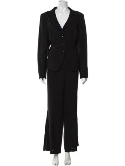 Pre-owned Escada Wool Pantsuit In Black