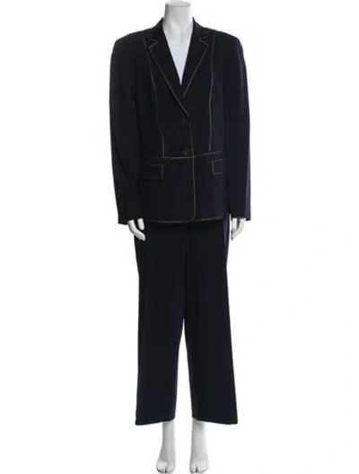 Pre-owned Escada Wool Pantsuit In Blue