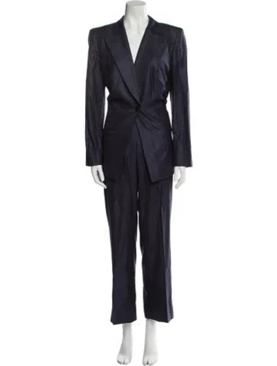 Pre-owned Escada Wool Pantsuit In Blue