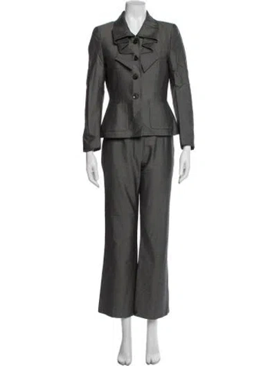 Pre-owned Escada Wool Pantsuit In Gray