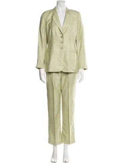 Pre-owned Escada Wool Pantsuit In Green