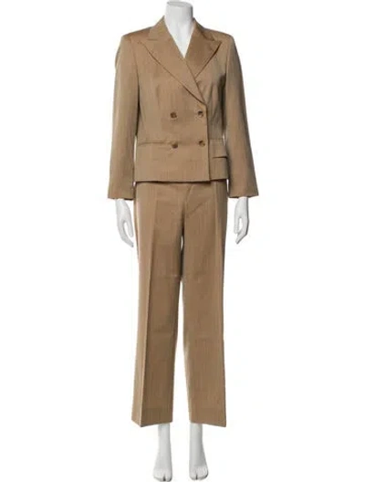 Pre-owned Escada Wool Pantsuit In Neutral