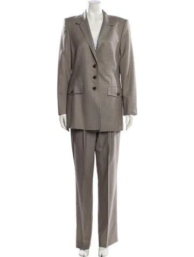 Pre-owned Escada Wool Pantsuit In Neutral
