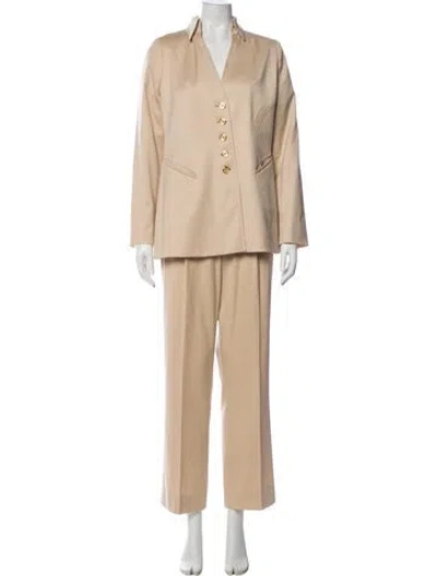 Pre-owned Escada Wool Pantsuit In Neutral