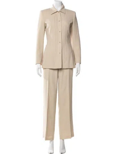 Pre-owned Escada Wool Pantsuit In Neutrals