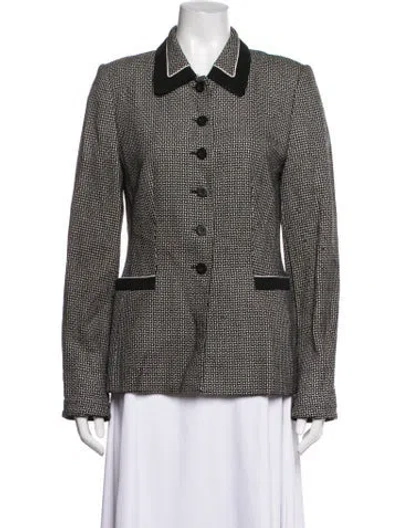 Pre-owned Escada Wool Patterned Blazer In Multicolor