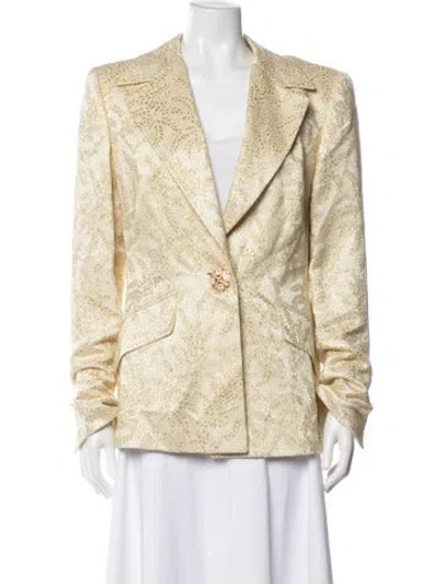 Pre-owned Escada Wool Patterned Blazer In Neutral