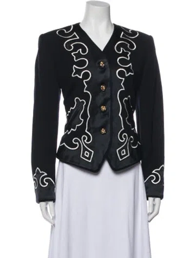 Pre-owned Escada Wool Patterned Blazer W/ Tags In Multi