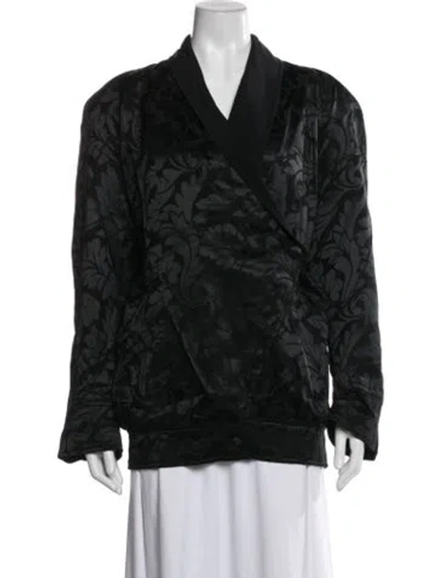 Pre-owned Escada Wool Patterned Jacket In Green