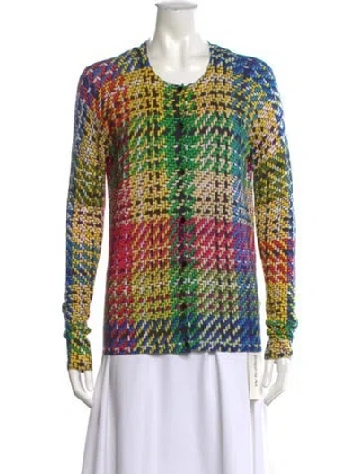 Pre-owned Escada Wool Patterned Sweater In Blue