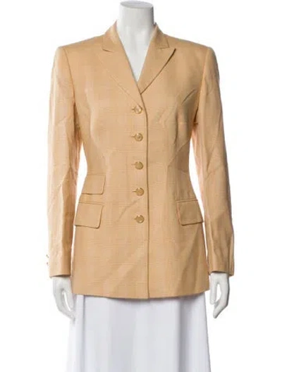 Pre-owned Escada Wool Peacoat In Orange