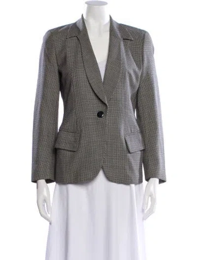 Pre-owned Escada Wool Printed Blazer In Multi
