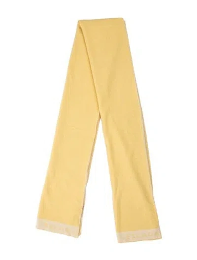 Pre-owned Escada Wool Printed Scarf In Yellow