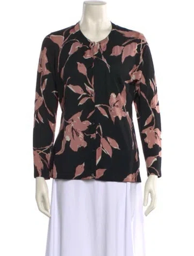 Pre-owned Escada Wool Printed Sweater In Black