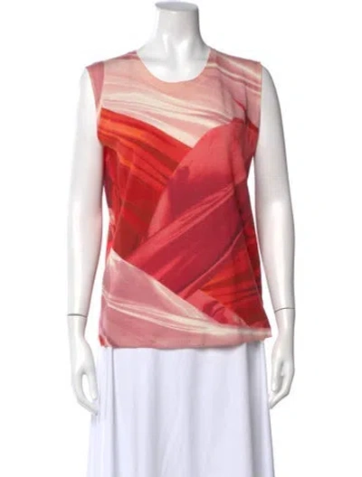 Pre-owned Escada Wool Printed Sweater In Pink