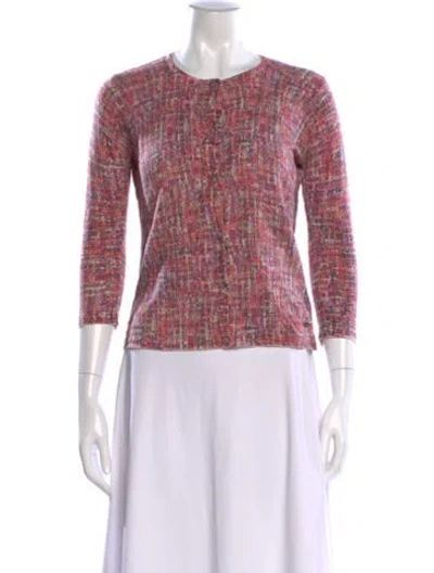 Pre-owned Escada Wool Printed Sweater In Pink