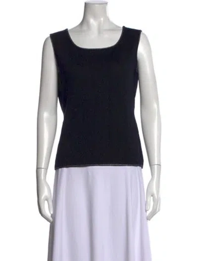 Pre-owned Escada Wool Scoop Neck Sweater In Black