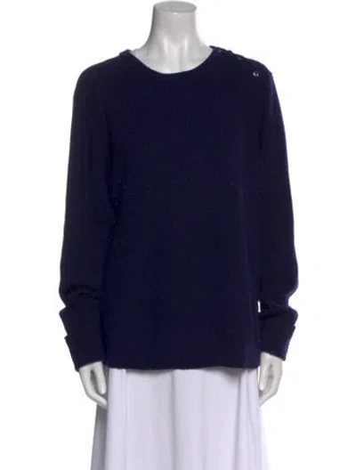 Pre-owned Escada Wool Scoop Neck Sweater In Blue