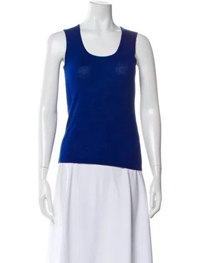 Pre-owned Escada Wool Scoop Neck Sweater In Blue