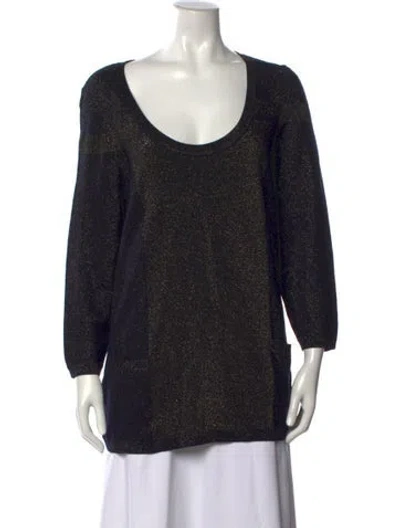 Pre-owned Escada Wool Scoop Neck Sweater In Blue