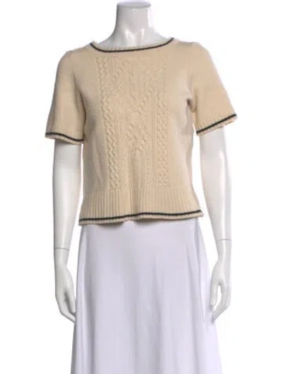 Pre-owned Escada Wool Scoop Neck Sweater In Neutral