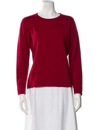 Pre-owned Escada Wool Scoop Neck Sweater In Red