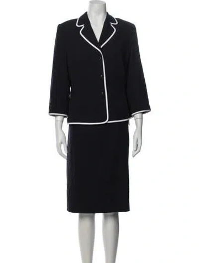 Pre-owned Escada Wool Skirt Set In Black
