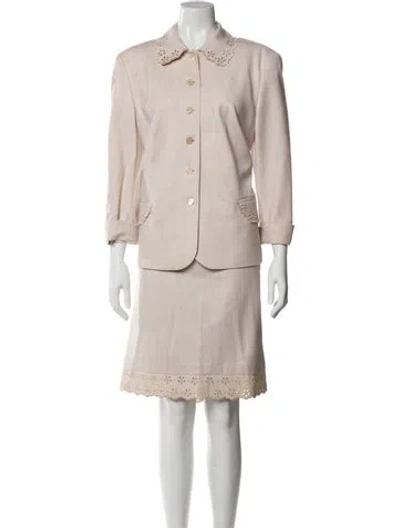 Pre-owned Escada Wool Skirt Set In Neutral