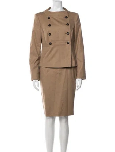 Pre-owned Escada Wool Skirt Set In Neutrals