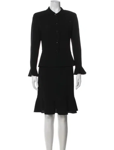 Pre-owned Escada Wool Skirt Suit In Black