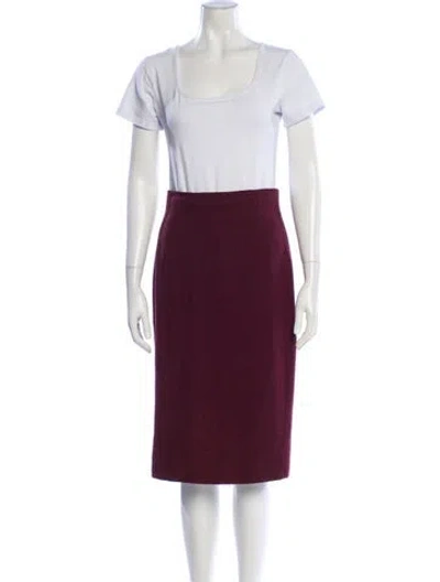 Pre-owned Escada Wool Skirt Suit In Burgundy