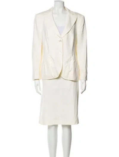Pre-owned Escada Wool Skirt Suit In Neutral