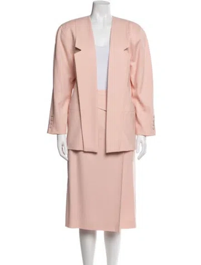 Pre-owned Escada Wool Skirt Suit In Pink