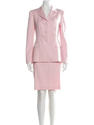 Pre-owned Escada Wool Skirt Suit In Pink