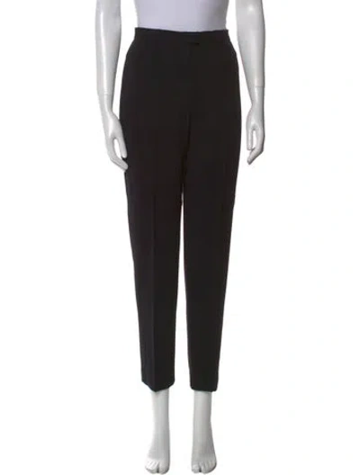 Pre-owned Escada Wool Straight Leg Pants In Black